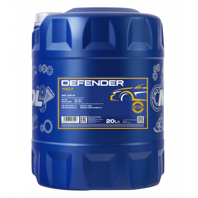 7507-20 DEFENDER SAE 10w-40 20L Teilsynthetic/Олива напівсинтетична