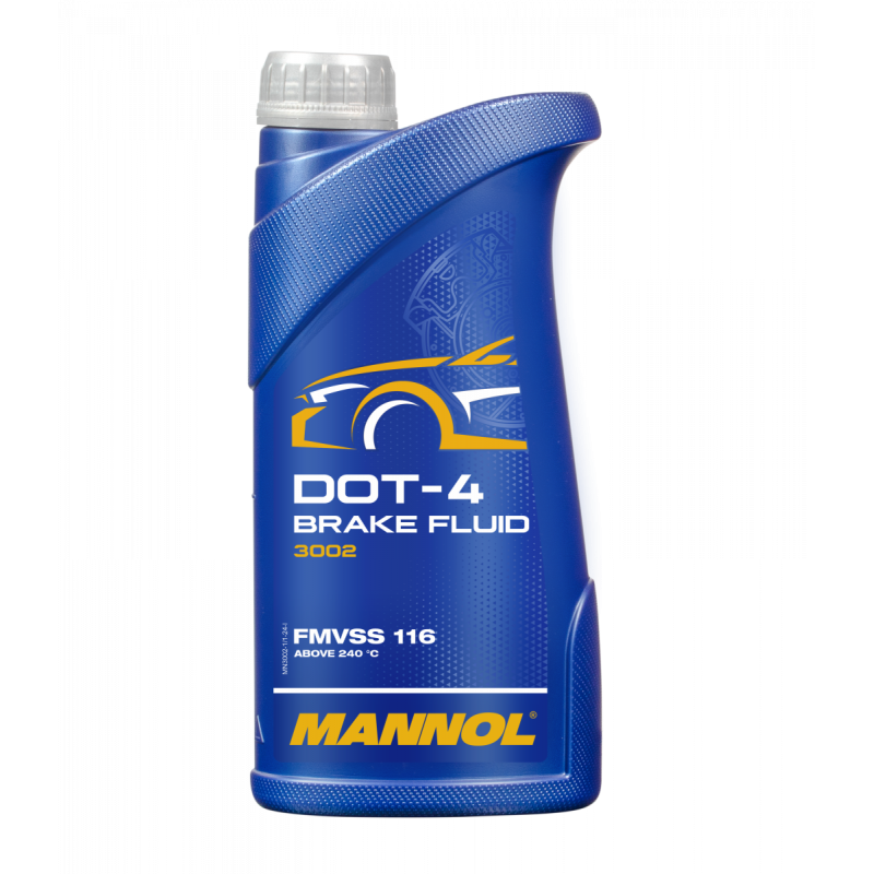 3002-1 MANNOL  DOT-4  1L / Гальмівна рідина з точкою кипіння  260 ºС (уп  20 шт  )