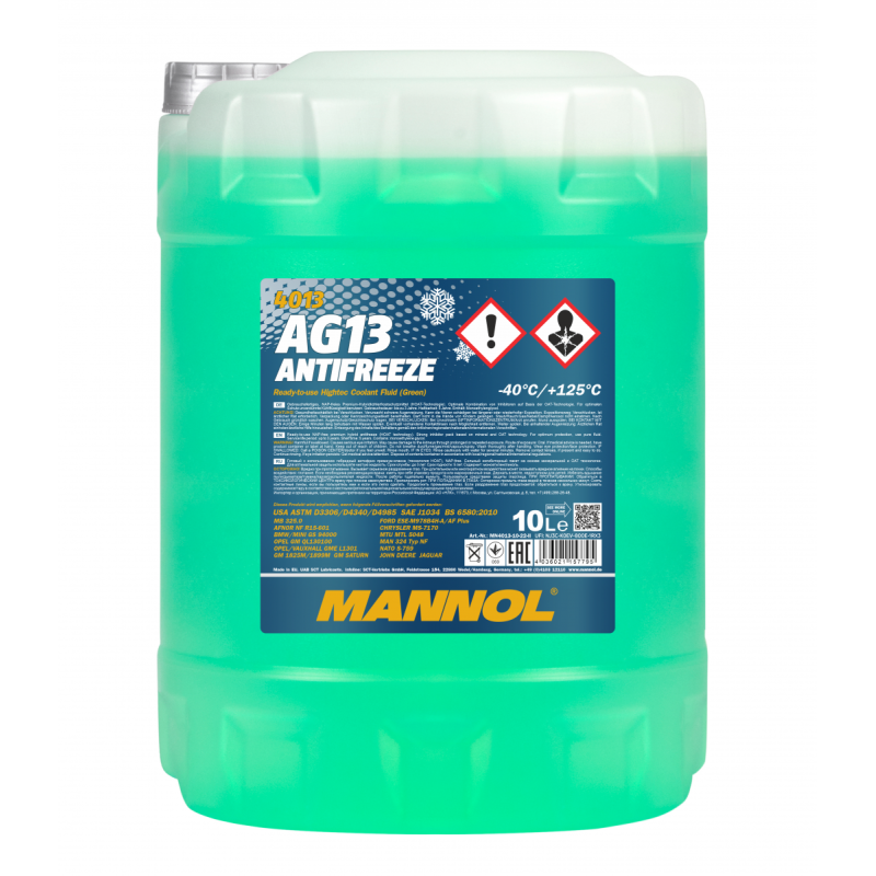 4013-10 Antifreeze AG13  -40˚C  (green) 10L Hightec/Антифриз