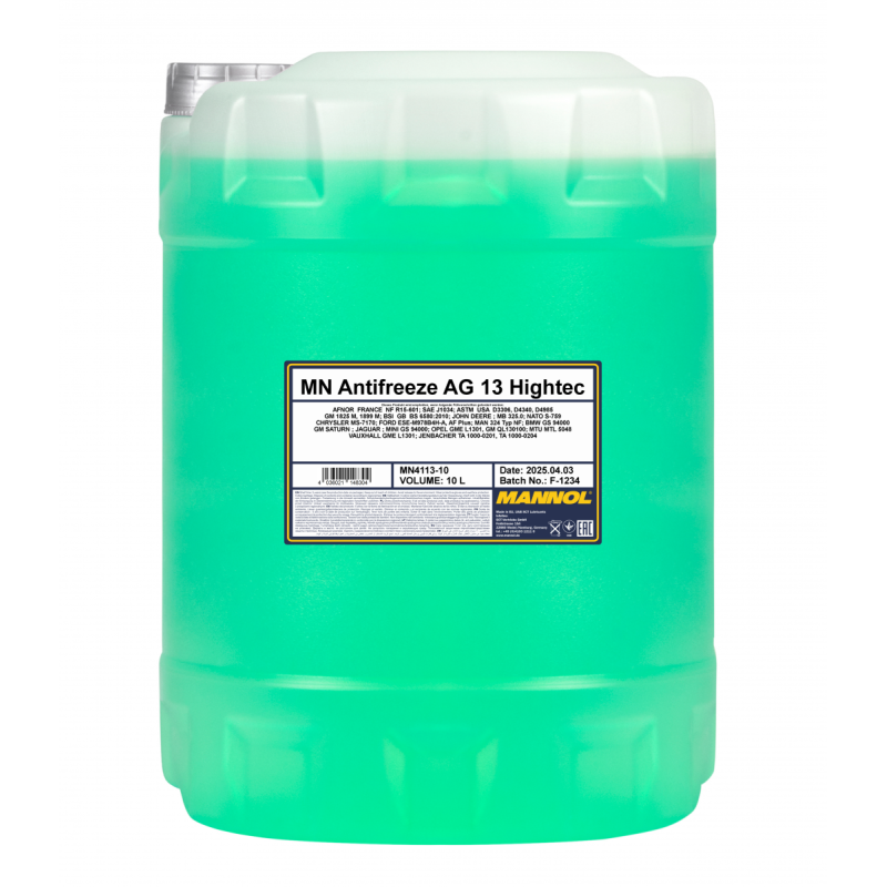 4113-10 Antifreeze AG13 (green) 10L Hightec/Антифриз концентрат