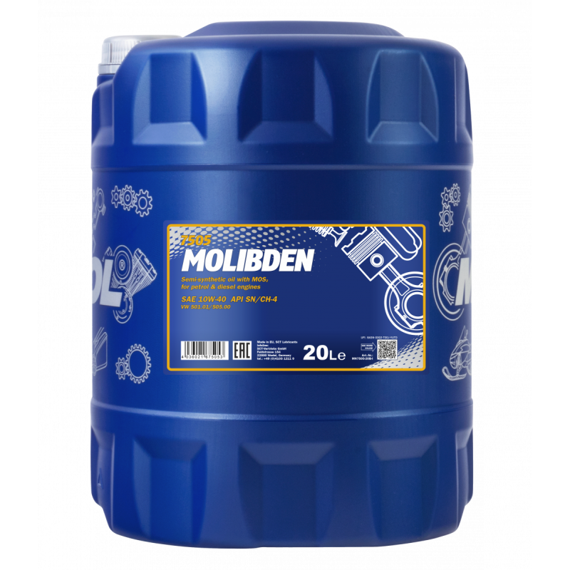 7505-20 MOLlBDEN SAE 10w-40 20L Teilsynthetic МoS2 / Олива унiверсальна